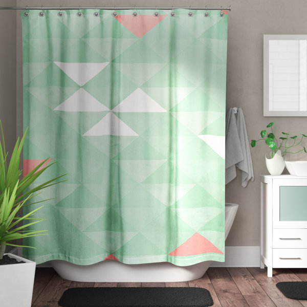 mint green shower curtain